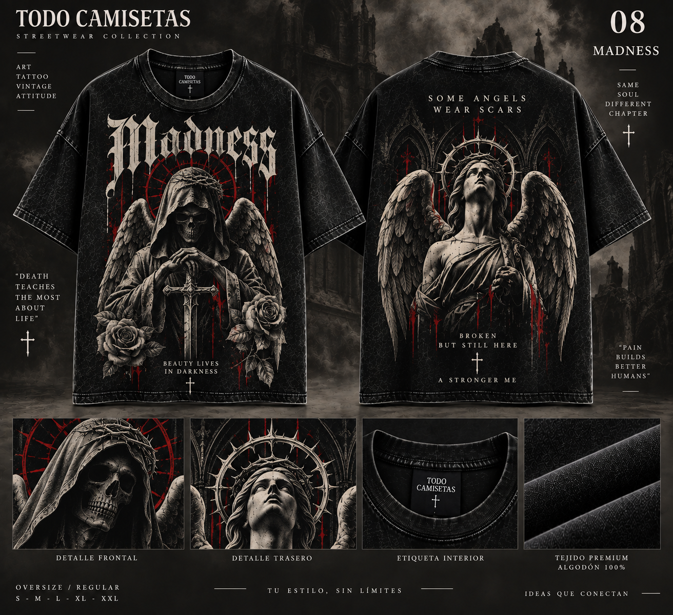 Camiseta Madness, frontal y espalda